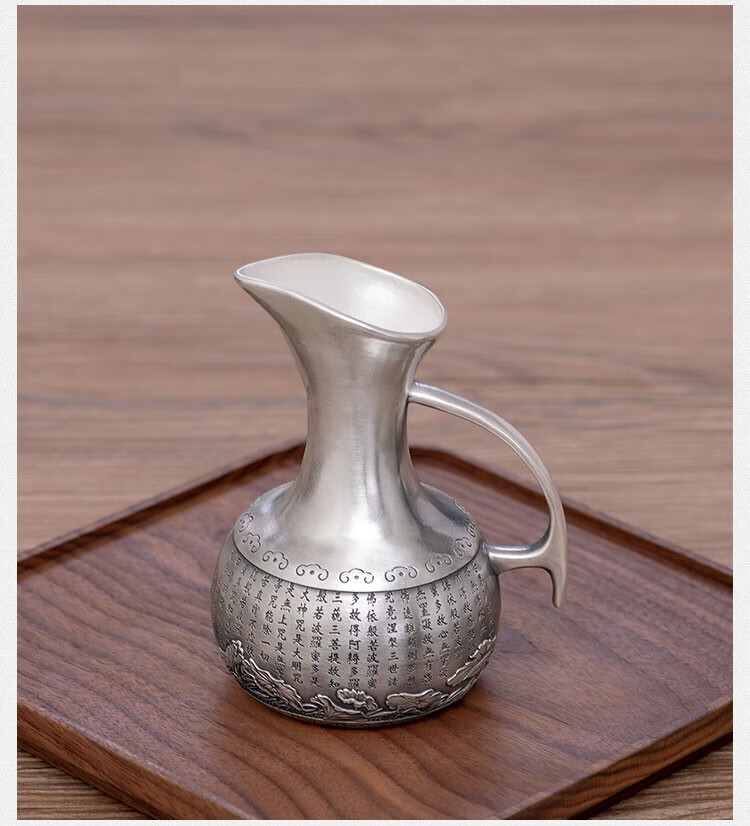 归银堂银酒具纯银999纯手工心经酒具套装纯银品质个性收藏送礼酒具