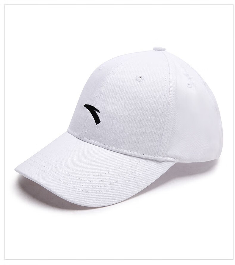 安踏运动帽子男女款夏季太阳帽鸭舌帽旅行帽子 3白色 s