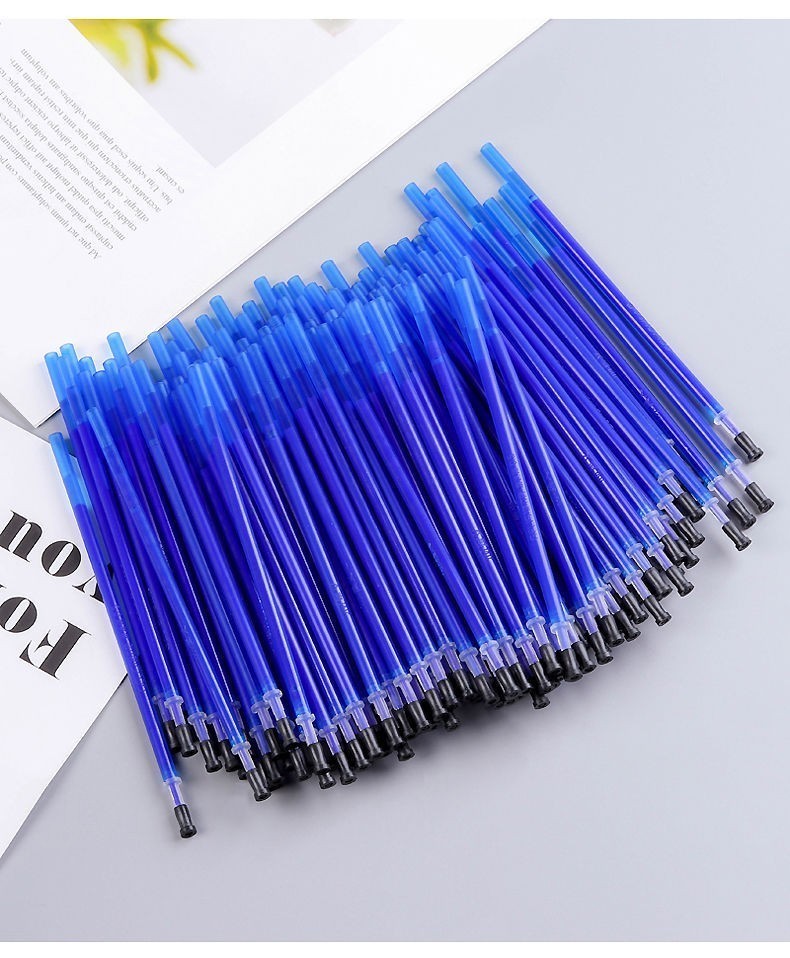 5mm摩易擦笔芯晶蓝黑色魔力擦中性笔芯替芯 可擦蓝色0.