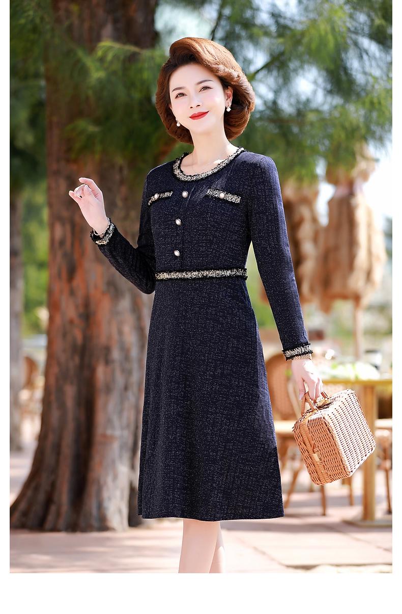 宝莲朵婚礼妈妈装春装连衣裙中年妇女时尚小香风衣服中老年女装春秋