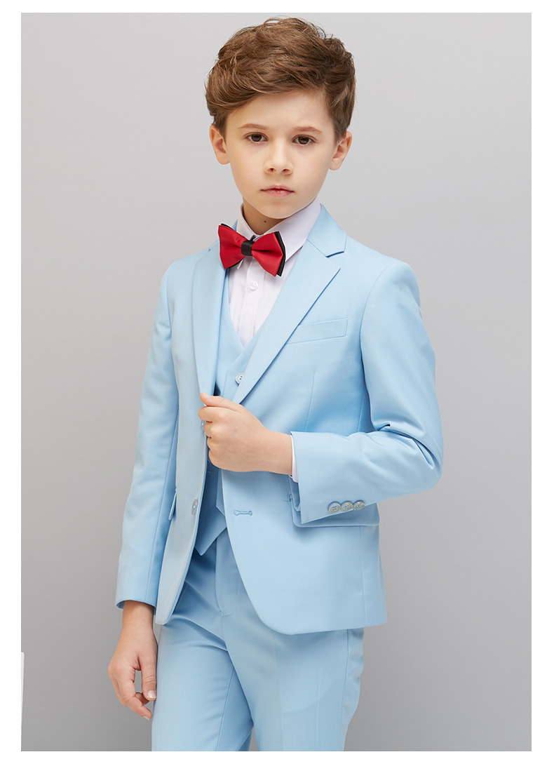 鼎玛仕儿童西装夏季新款三件套套装男童花童礼服宝宝西服韩版花童礼服