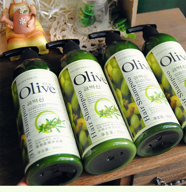 coe韩伊500ml橄榄olive营养柔顺去屑止痒焗油烫染专用洗发露洗发水500