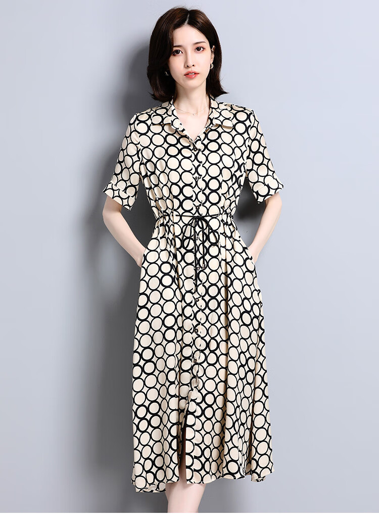 村上春csspring 连衣裙夏季气质女装2020新款仿真丝雪纺裙子休闲长裙