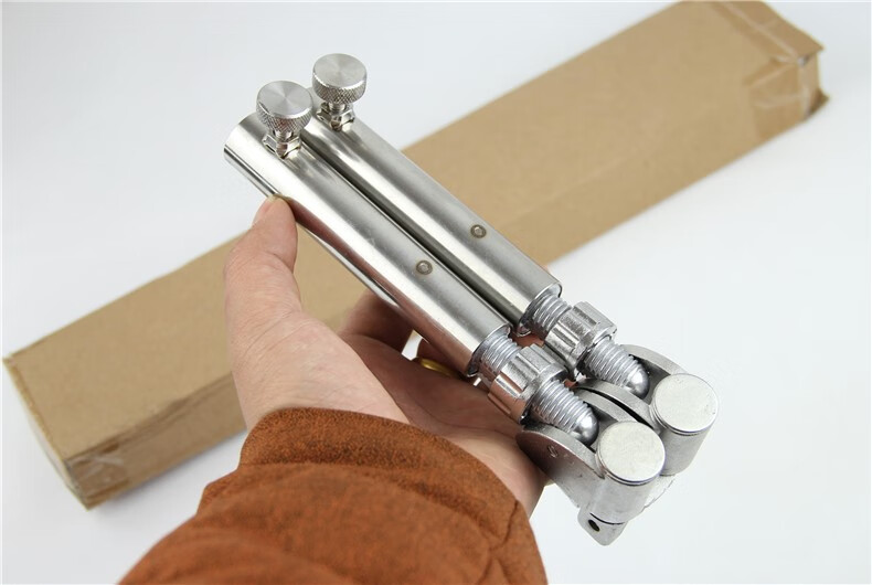 钓箱钓鱼椅配件不锈钢加厚双炮台架炮台支架渔具垂钓用品 万向双炮台