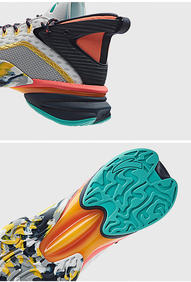 安踏anta ufo天体2代篮球鞋男鞋2020冬季新款实战高帮运动鞋男 松石绿