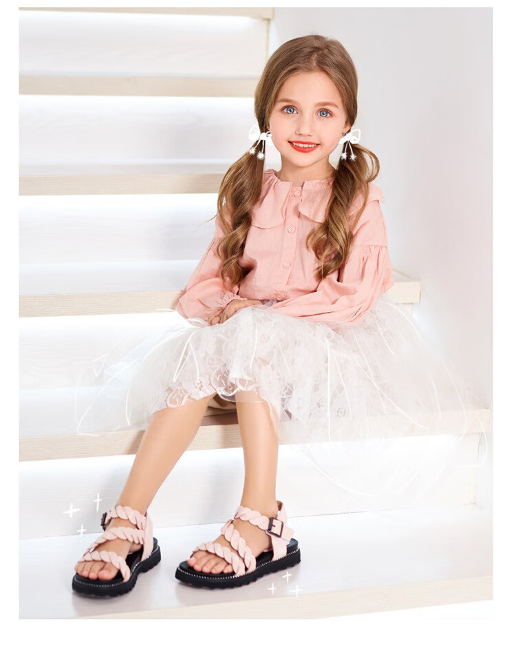 木木兔momit 女童凉鞋2020新款时尚儿童鞋子夏季小女孩凉鞋公主防滑软