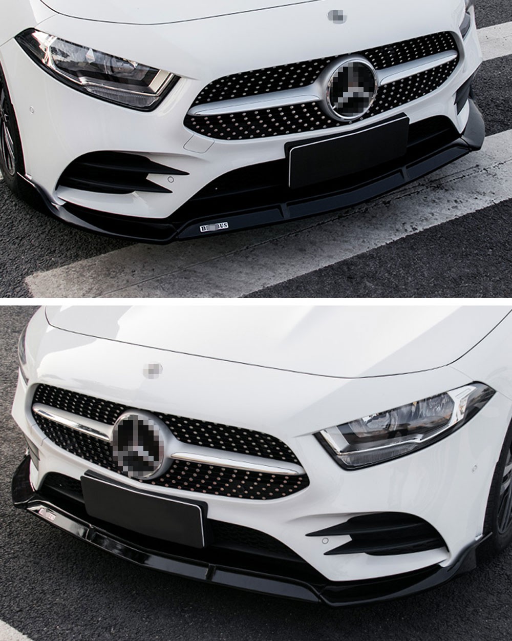 趣奇酷 适用于奔驰新a级a180la200l前铲前唇改装专用前杠小包围扰流板