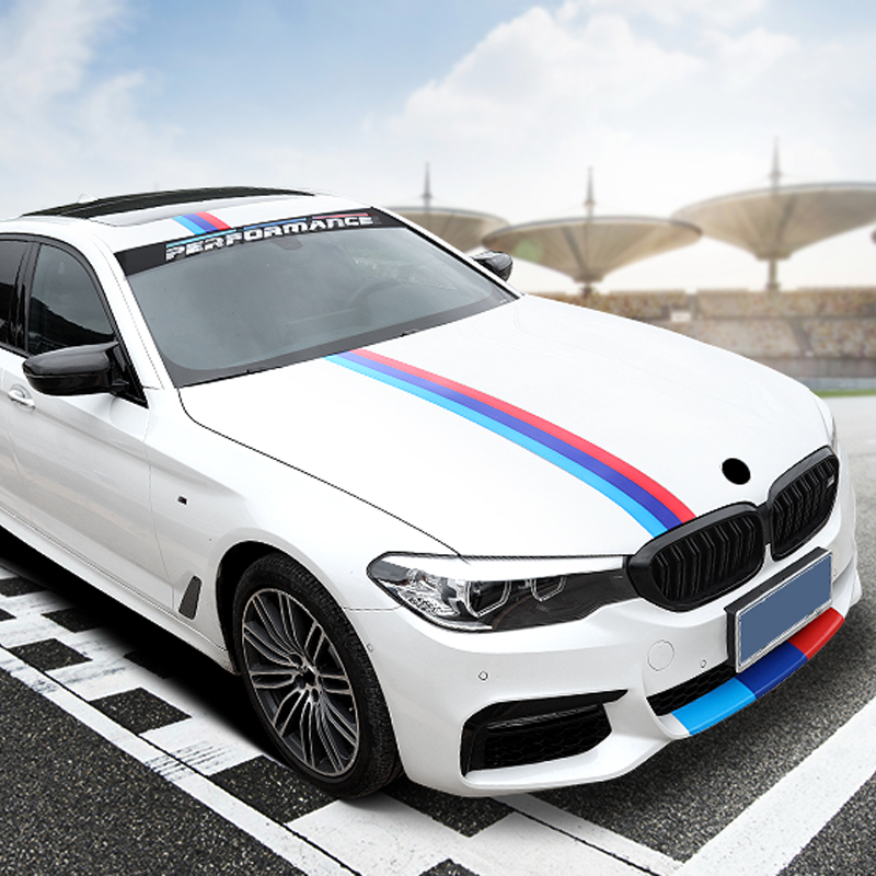 新3系5系x6x5ac改装x1x3z4m4三色条宝马拉花汽车贴纸车贴车门贴一对装