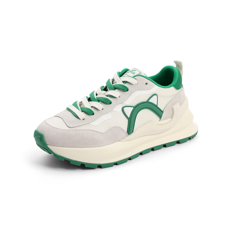 森达运动老爹鞋女2022春新户外旅游时尚厚底潮流休闲鞋zt140am2杏色40