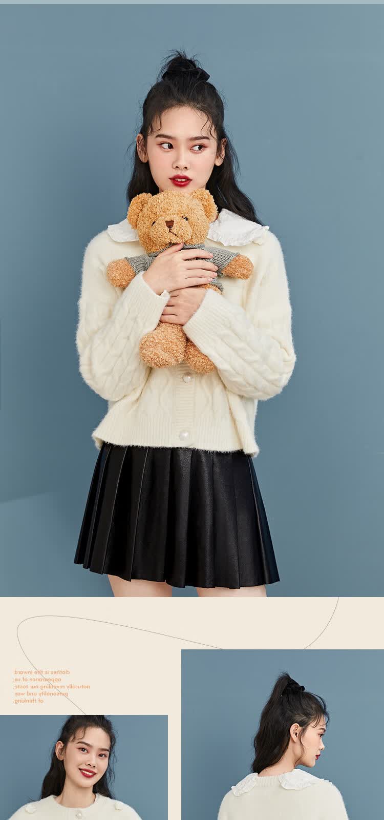 阔色kuose 软奶毛衣女宽松慵懒风2020新款秋冬外穿少女毛针织衫上衣