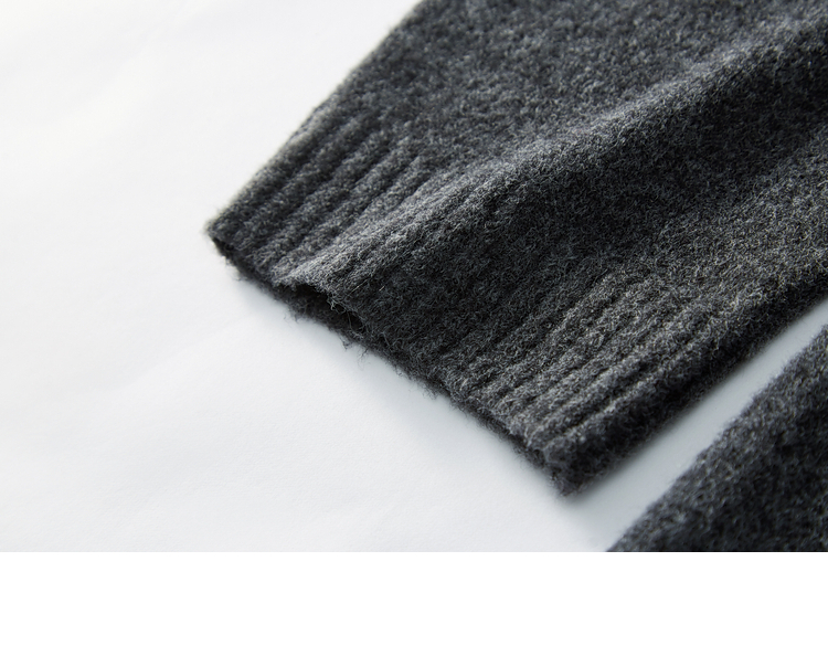 msshe大码女装2021新款秋装配腰带深v领仿马海毛开衫毛衣外套烟青灰色