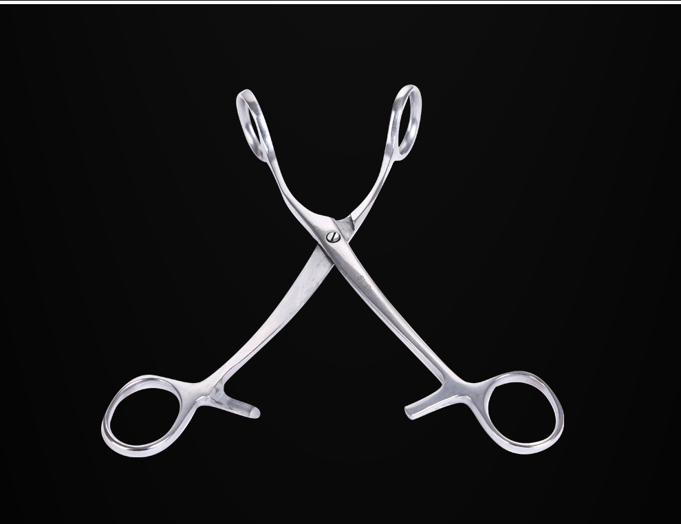 舌头夹持钳口腔检查夹舌钳医用不锈钢舌钳