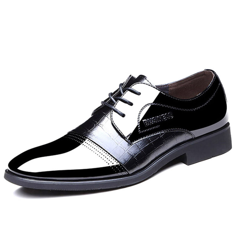 南极人nan ji ren 秋季新款男士休闲皮鞋英伦雕花男士商务皮鞋正装鞋