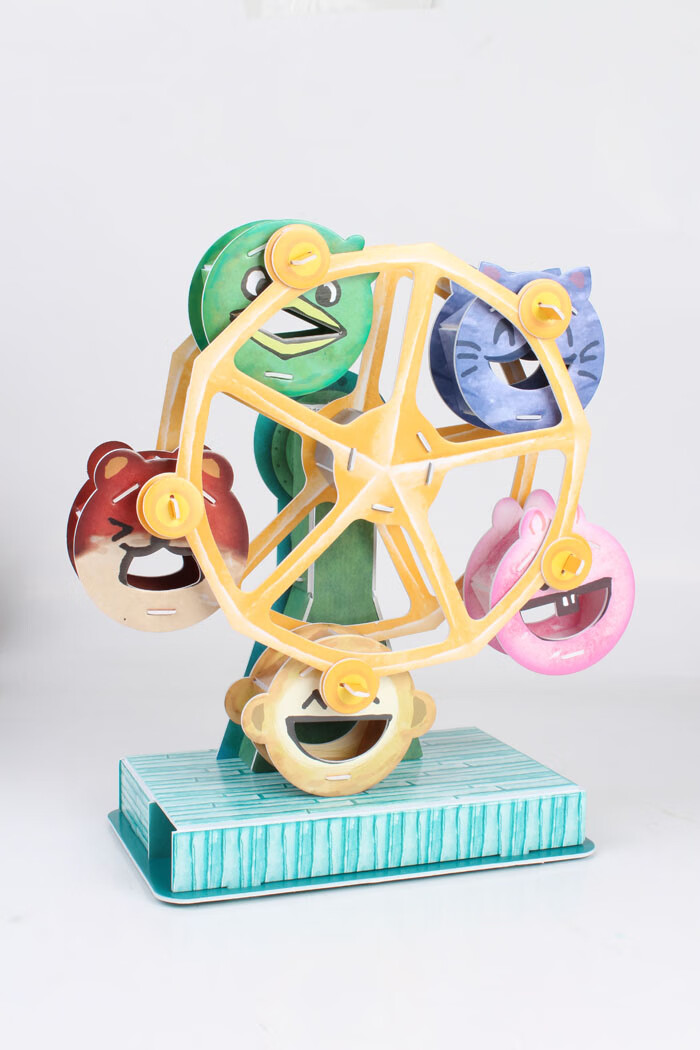 正版3d声光电益智立体拼图旋转游乐园陈志奇化学工业出版社