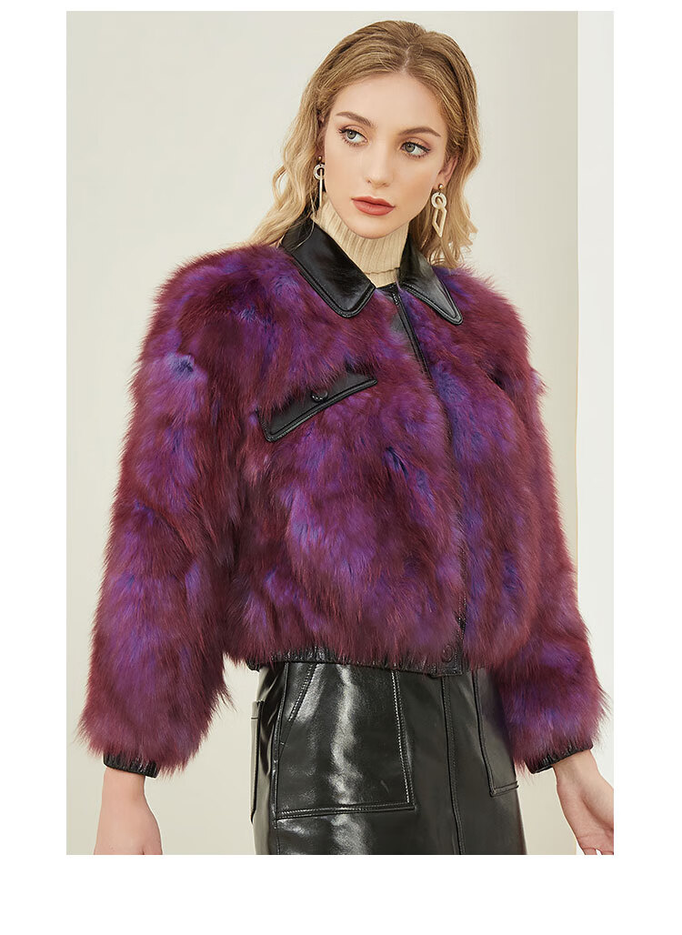 雪豹2020冬季新款高贵狐狸毛女士皮草外套大衣 白色 黑色 38