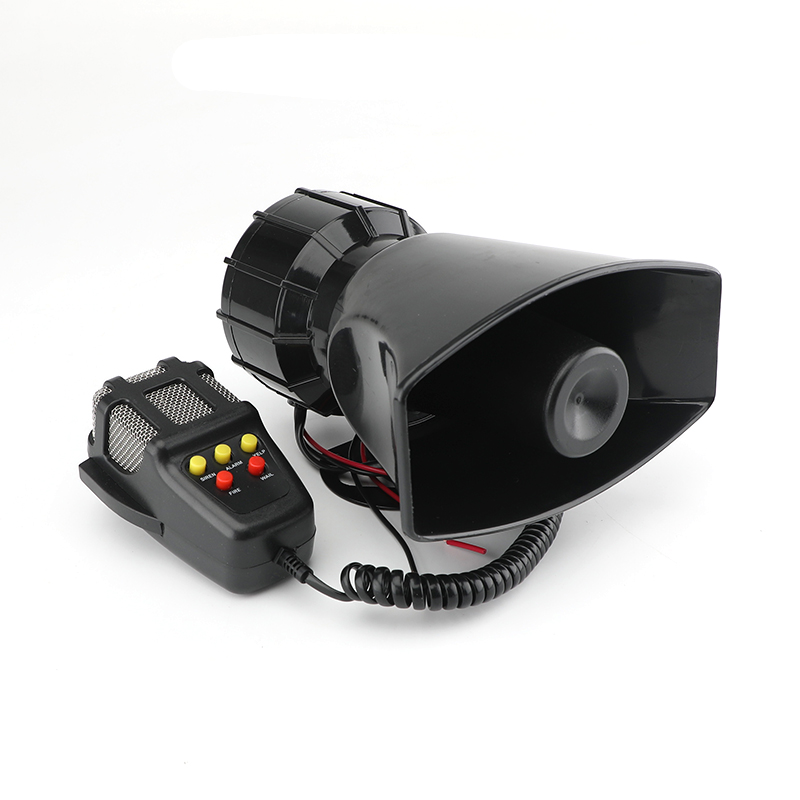 汽车摩托车无线警报器车载警笛喊话器鸣笛喇叭扬声器开道警笛多音12v