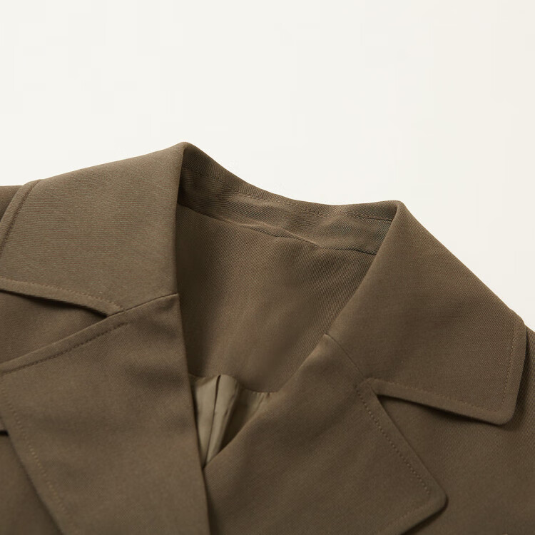 衣香丽影 【2021春季新款】小个子时尚休闲风衣女中长款外套女 青灰绿