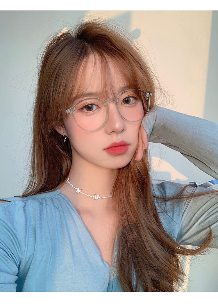 朵彩docare 新款大框显脸瘦百搭眼镜女防蓝光无度数素颜平光眼镜男