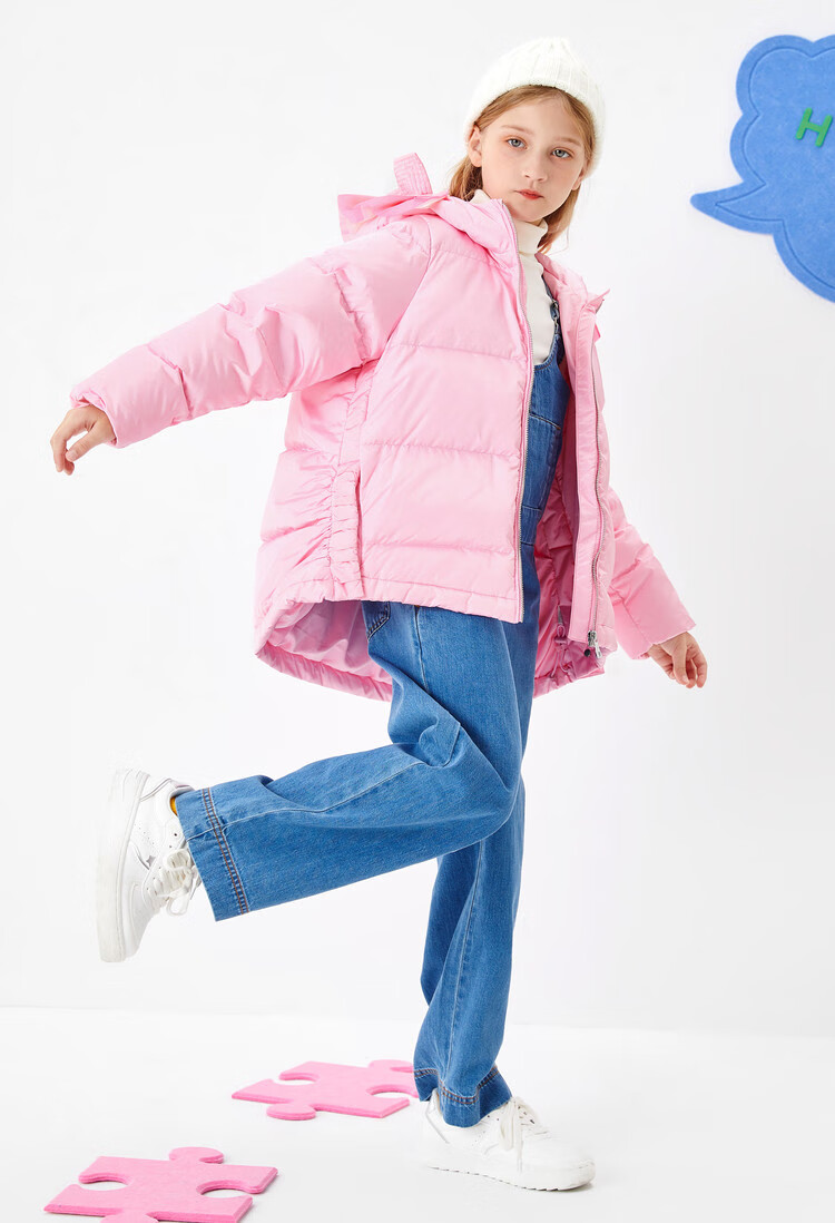 巴拉巴拉balabala 女童儿童羽绒服2020新款童装秋冬女大童外套甜美