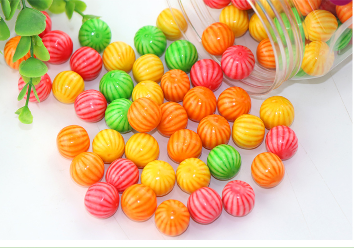 榕下小鹿 西瓜泡泡糖 80后怀旧糖果460gx2桶装约370颗果味口香糖零食