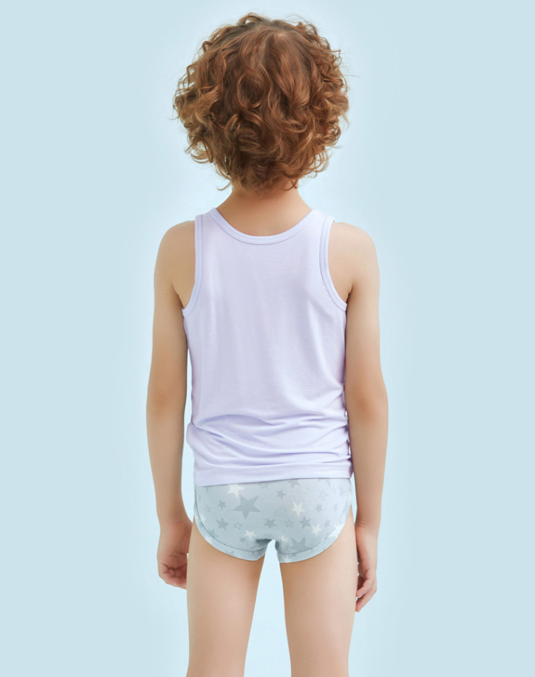 aimer kids爱慕儿童天使背心modal男童跨栏背心ak2111101 蓝色 170