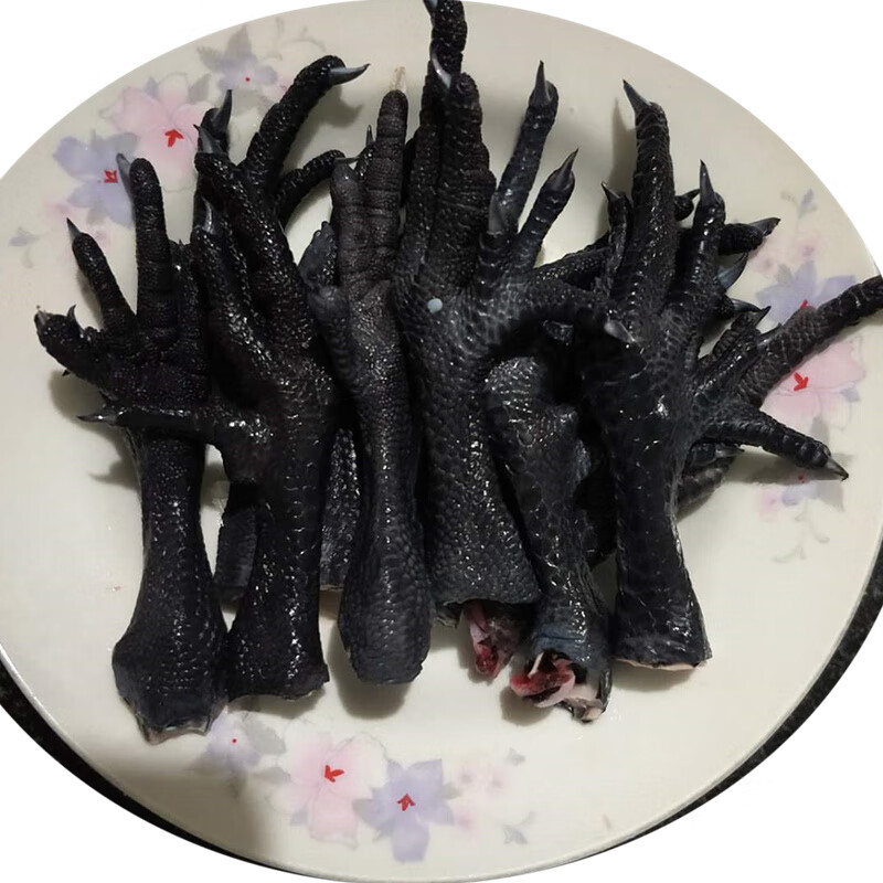 乌骨鸡 新鲜乌鸡 鸡肝心爪 乌鸡 乌鸡爪4斤