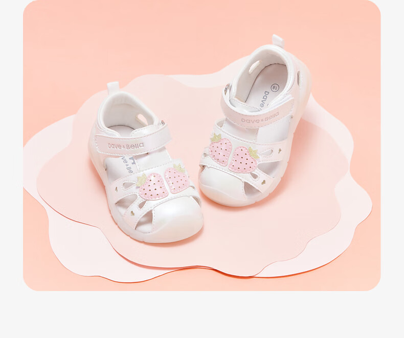 戴维贝拉童鞋女童凉鞋宝宝学步鞋软底婴儿鞋子包头2022年夏季新款儿童