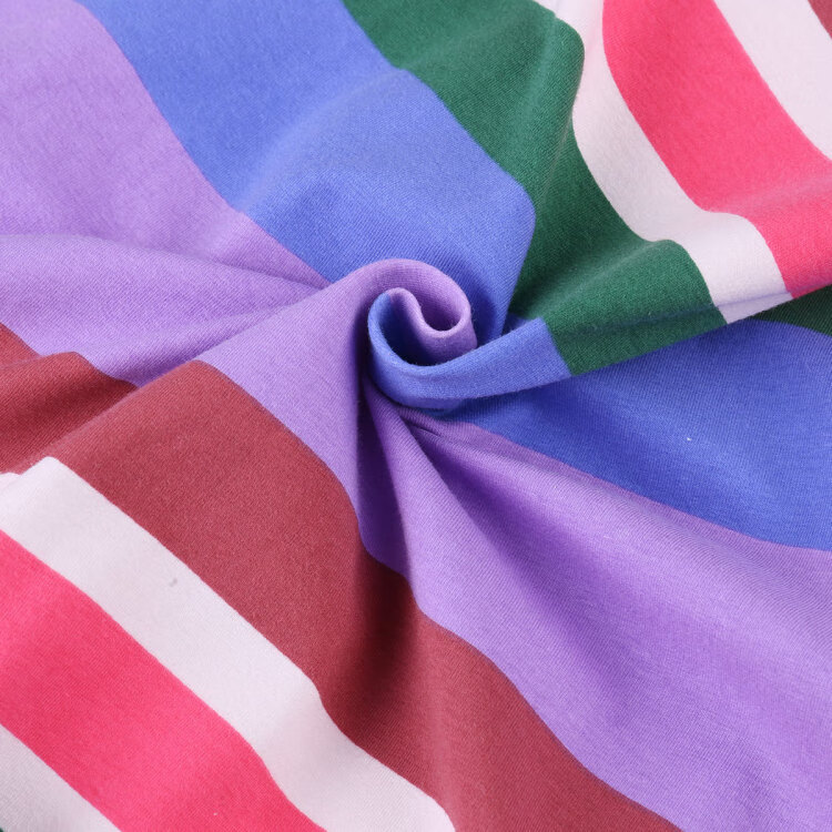 house basic house/百家好韩版撞色条纹个性不规则连衣裙 淡紫色 s