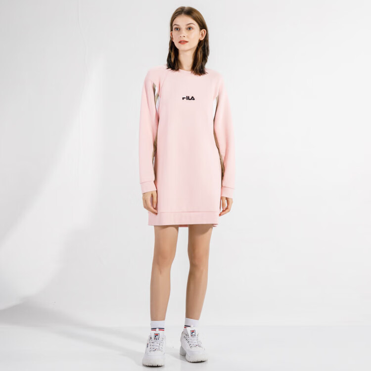 斐乐fila 女式卫衣女圆领百搭logo长袖时尚潮流运动卫衣裙 lp xxl