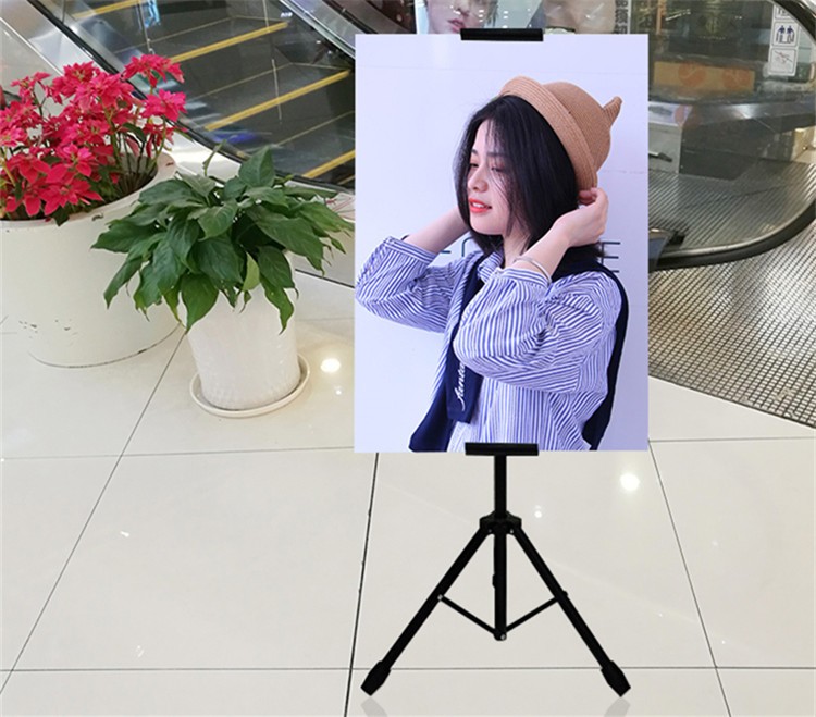 fgacct双面展架升降三角挂画架铁质海报架伸缩指示牌kt板展架广告架