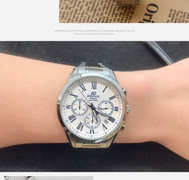 卡西欧(casio)手表 edifice efb-530d/l 多功能石英运动男士腕表人造