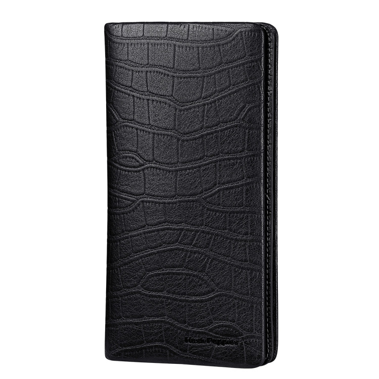 暇步士hush puppies 钱包男长款牛皮长夹时尚商务钱夹 黑色 95*185*20