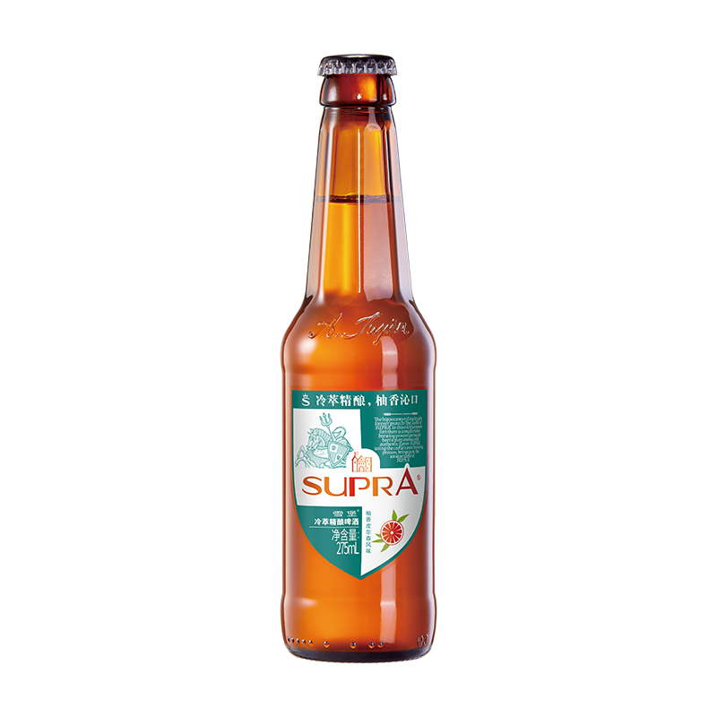 5°p雪堡冷萃精酿啤酒(柚香皮尔森风味)275ml*12瓶纸箱装(水晶)