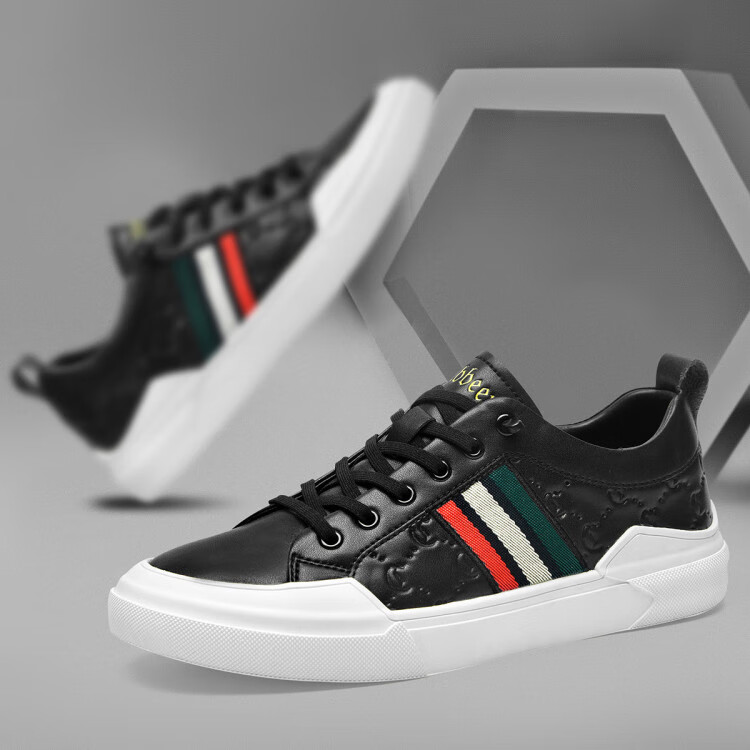 卡宾cabbeen男鞋春季新款简约时尚休闲鞋轻便耐磨板鞋百搭舒适小白鞋