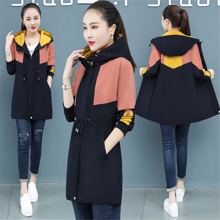 太子龙tedelon 风衣2020新款秋季韩版中长款潮流时尚连帽外套女装 宝