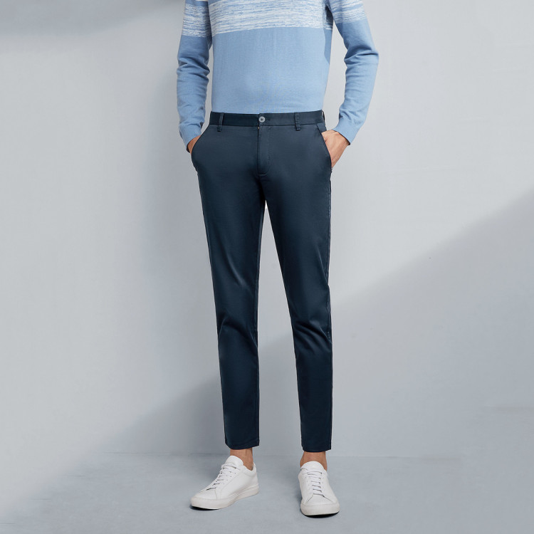 hla海澜之家 【简约舒适】2020新款男士时尚净色简约舒适男士休闲裤