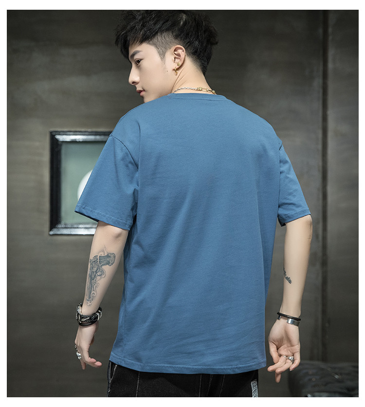 艾夫斯itisf4 纯棉宽松短袖t恤男潮牌青少年半袖上衣服夏季潮流新款