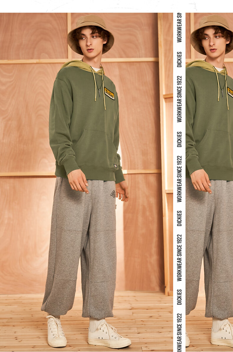 卫衣 字母绣花徽章撞色连帽卫衣 男士春夏季套头上衣 卫衣男 dk009492