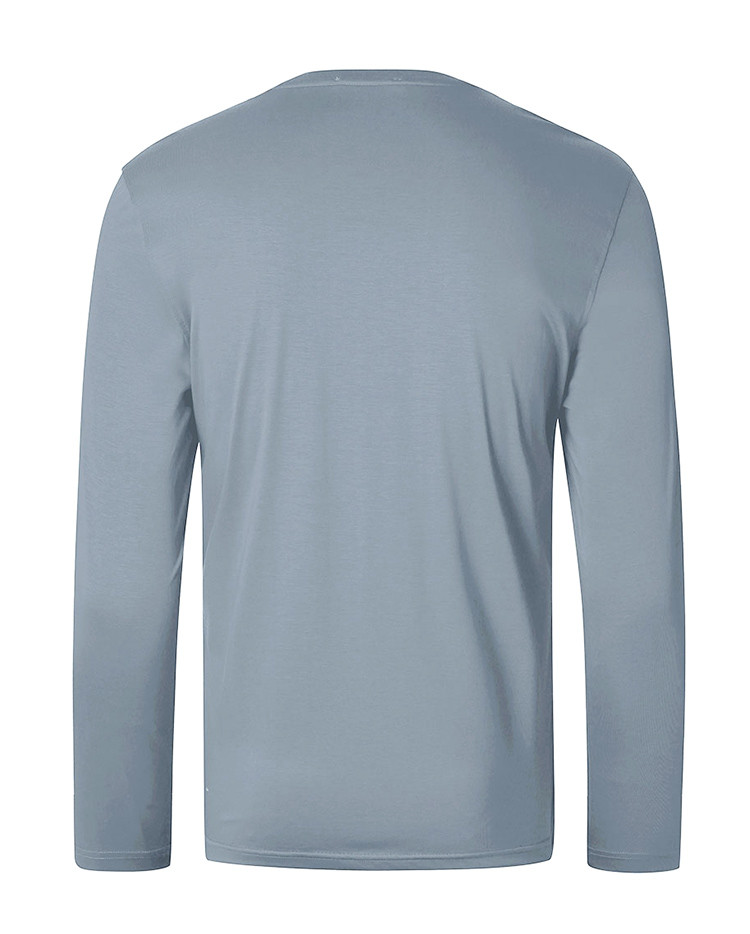 莱恩雷迪lienridy 【轻奢丝光棉高端面料】小蜜蜂绣花纯色长袖圆领