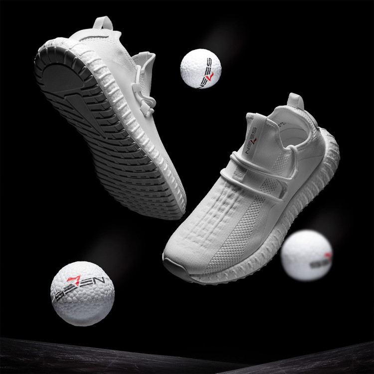 柒牌纯色针织透气青年跑步鞋耐磨减震运动休闲鞋炭灰39