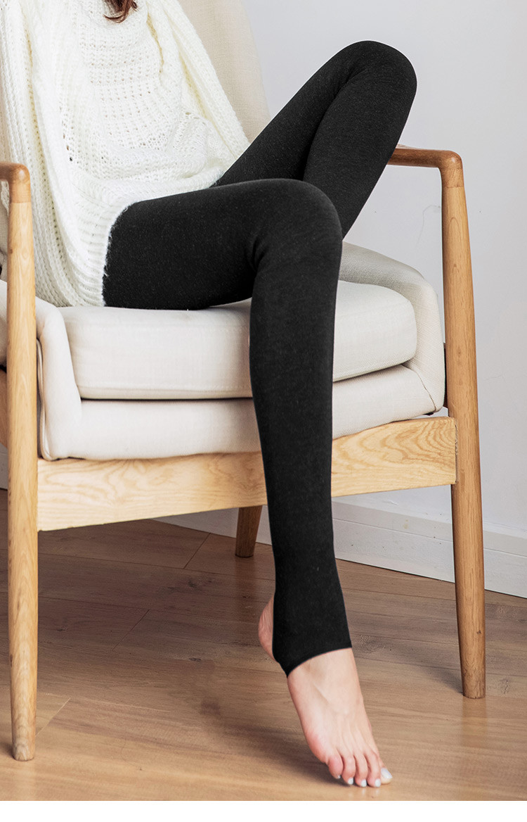 恒源祥 保暖裤高腰女士冬季秋裤内穿紧身棉裤加绒打底裤女裤 1号黑色