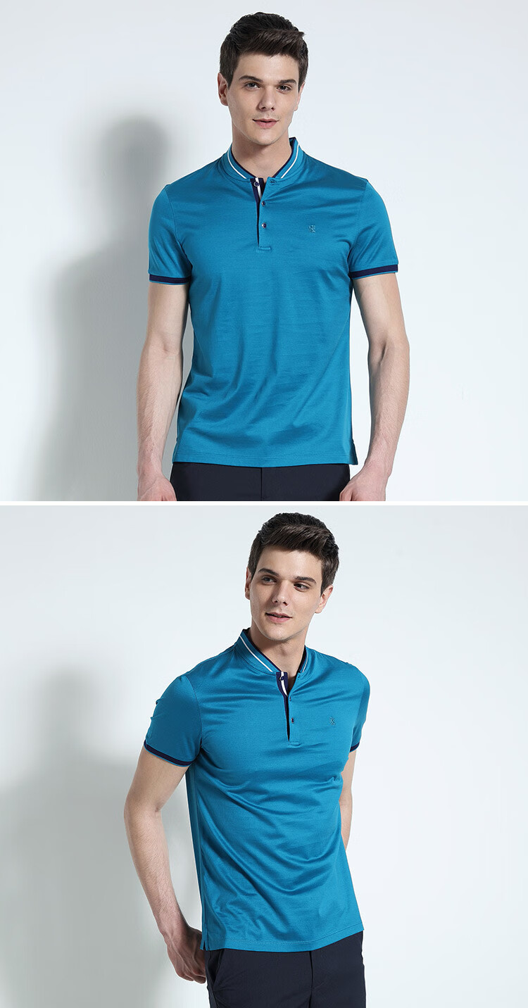 梵思诺versino 极简风时尚舒适短袖时尚简约百搭男式t恤t恤 绿色 52