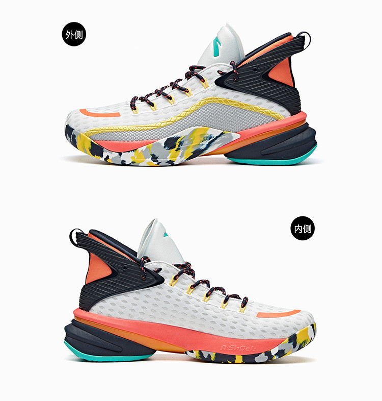 安踏anta 【ufo天体2代】篮球鞋男鞋实战高帮运动鞋男 黑/雾灰/安踏白