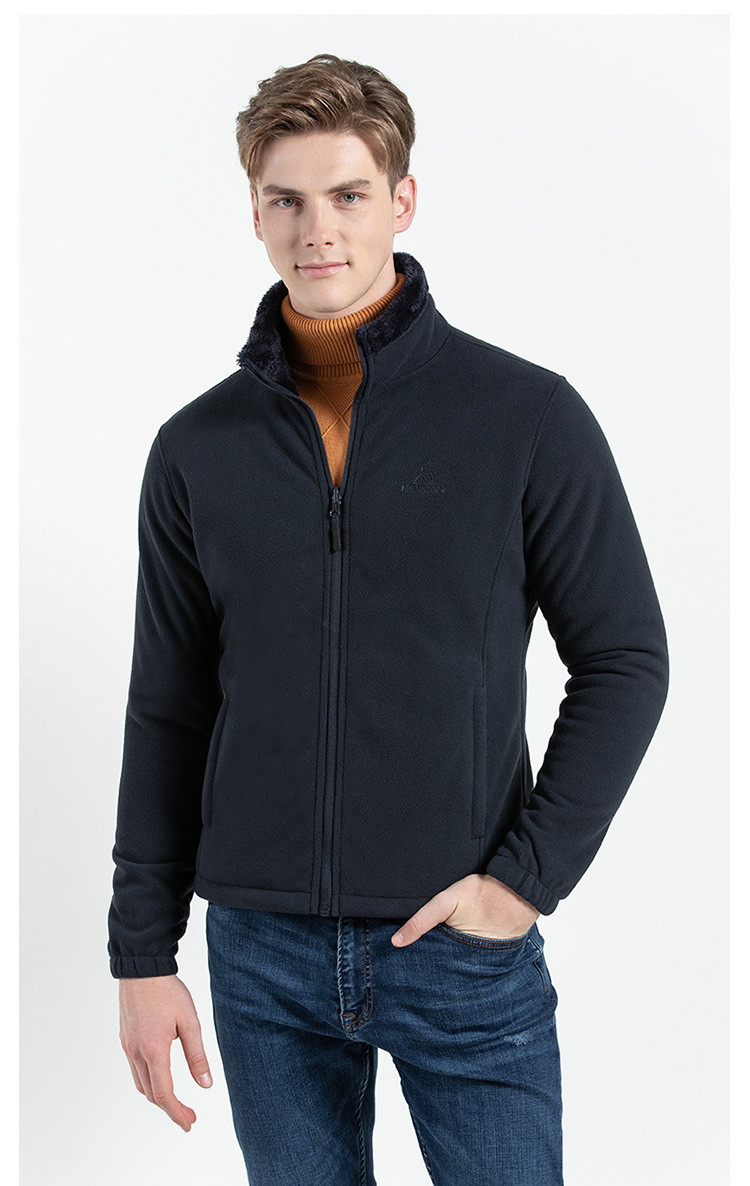 稻草人mexican 情侣款抓绒衣 运动户外抓绒衣女 摇粒绒加绒保暖外套女