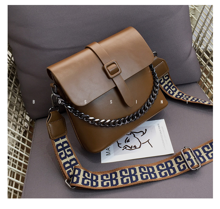 堡狮龙bossini 【宽肩带水桶包】斜挎包女式2021新款时尚百搭手提包单