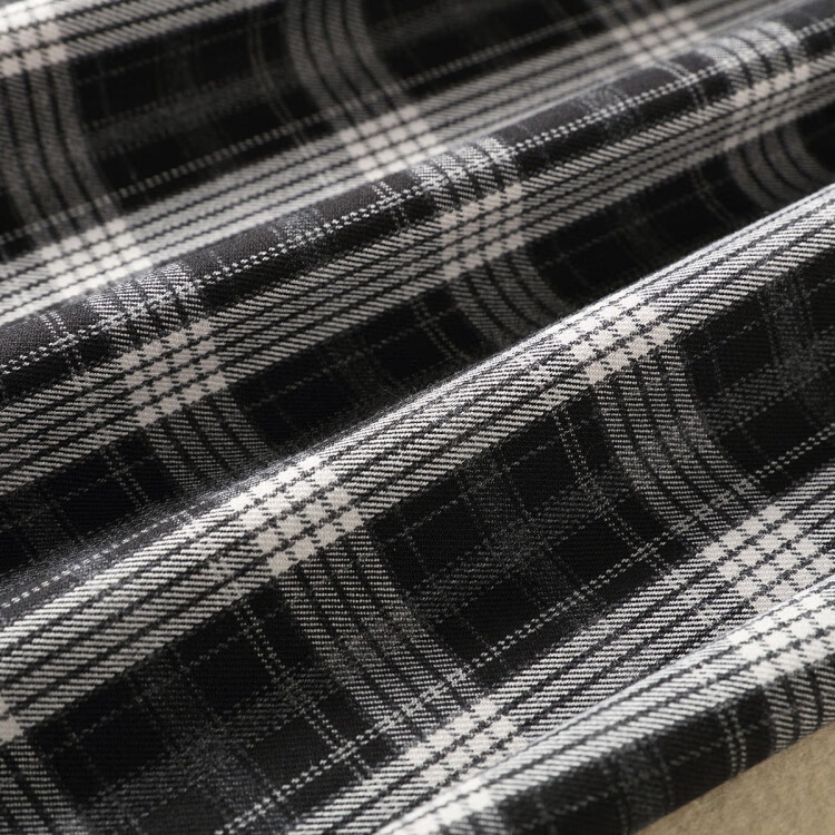 百奢bessie 复古格子烟管裤2021春新款女高腰显瘦休闲哈伦小脚萝卜