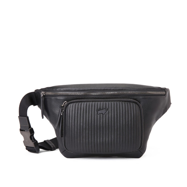 布兰施braun buffel 【休闲百搭】轻奢时尚男士牛皮斜跨包男包腰包/胸