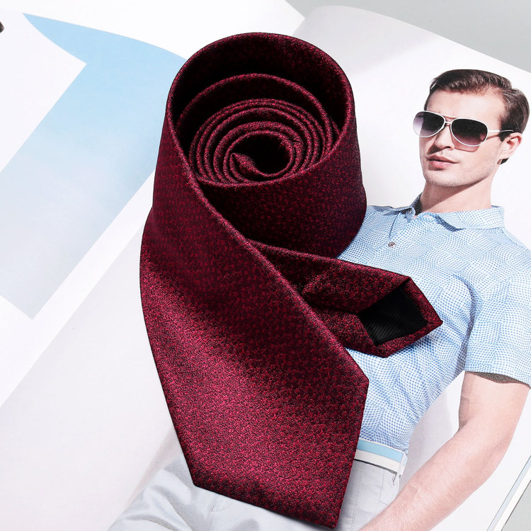 莱恩雷迪lienridy 个性云纹气质型男立体提花时尚潮流男式领带 紫色