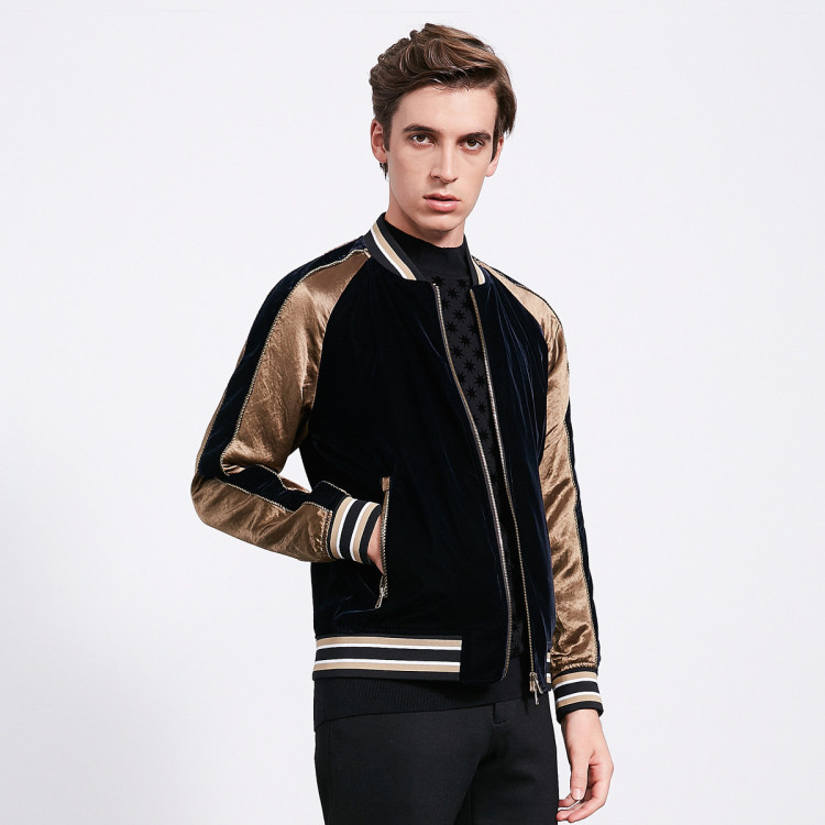 诺贝达roberta di camerino 男式商务拼接运动休闲商务夹克外套男