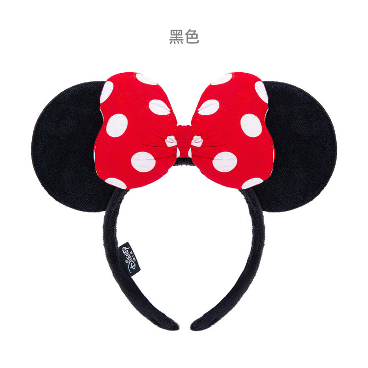 迪士尼disney 米妮发箍新款儿童发卡发饰米奇米老鼠头箍女童头饰耳朵